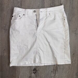 Calvin Klein Jeans White Denim Mini Skirt